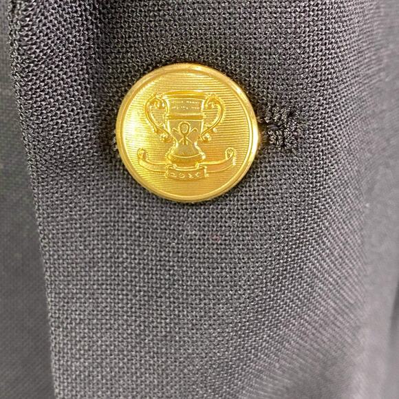 VINTAGE IZOD Black 1993 U.S. Open Button Up Sports Coat Jacket Blazer - Picture 3 of 9